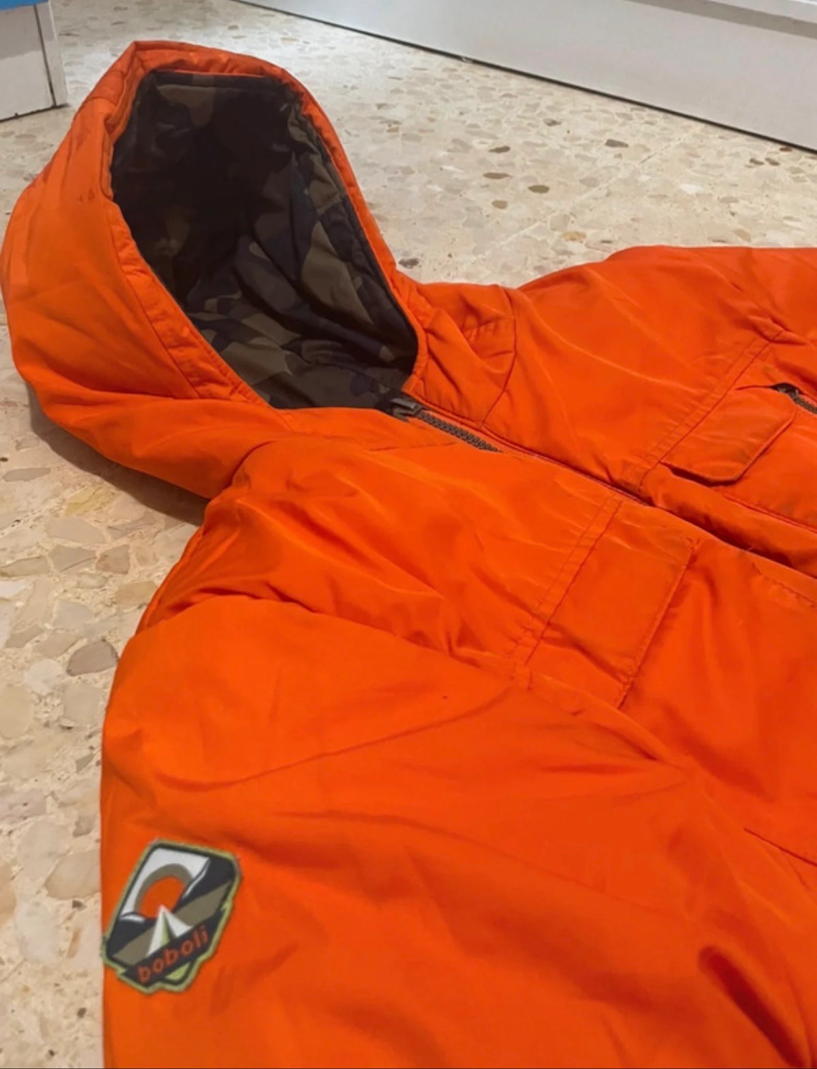 Chaqueta Bóboli reversible niño 10 años naranja/camuflaje – photo 4
